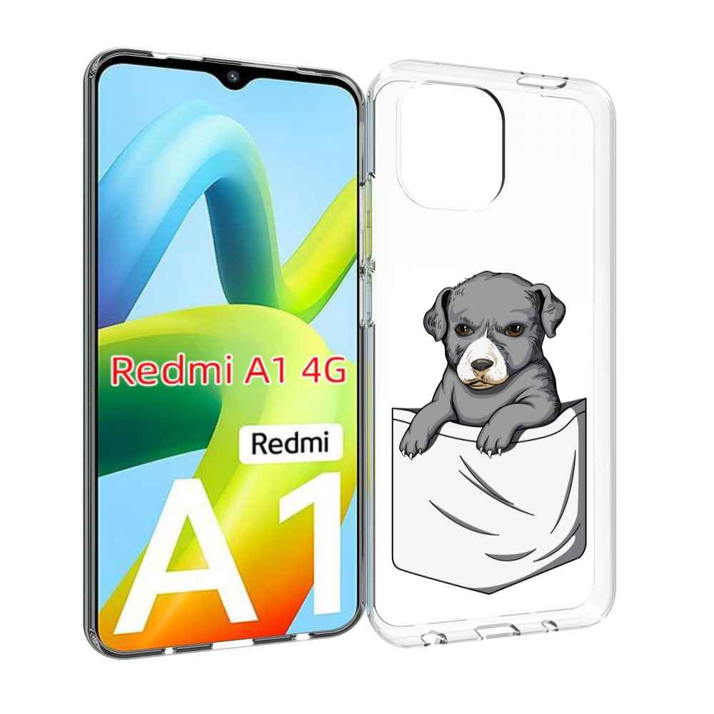 

Чехол Mypads Собачка В Кармане Для Xiaomi Redmi A1, Прозрачный, Tocco