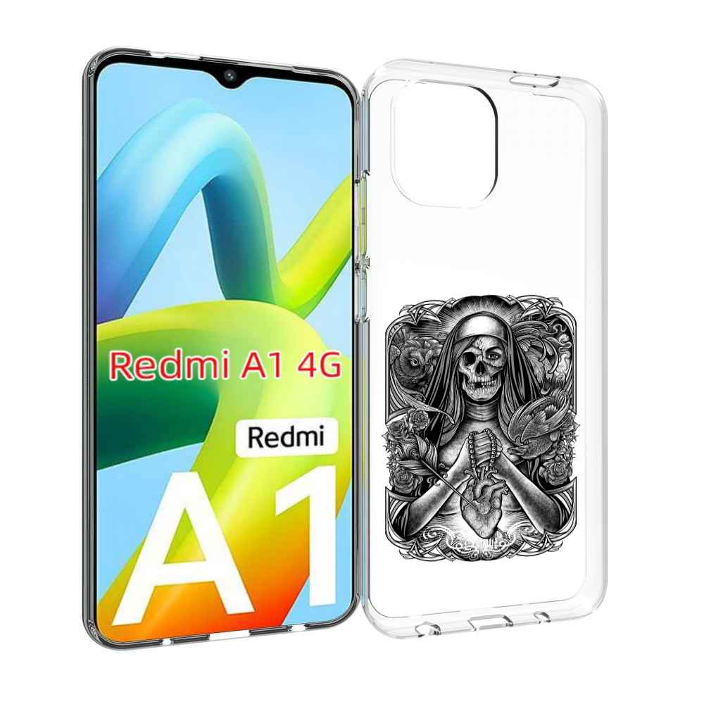 

Чехол Mypads Скелет С Сердцем Для Xiaomi Redmi A1, Прозрачный, Tocco