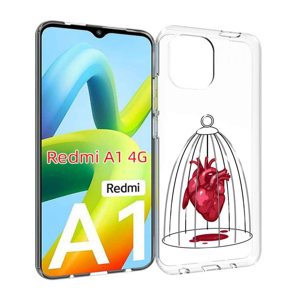 

Чехол Mypads Сердце В Клетке Для Xiaomi Redmi A1, Прозрачный, Tocco