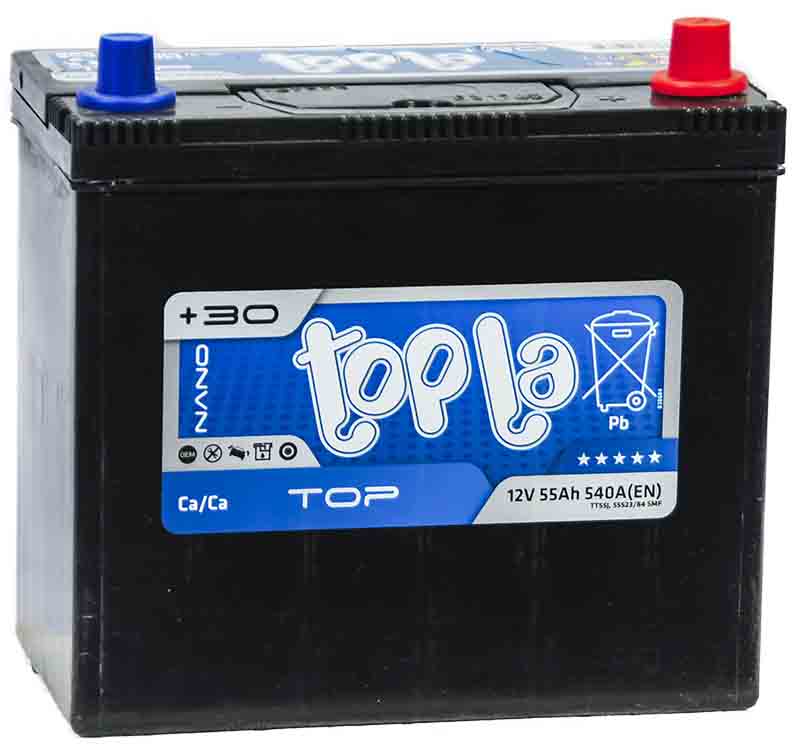 

Аккумулятор Topla Asia Top 55 А/ч 490 A обр. пол. 118255 Азия авто (237x127x227)