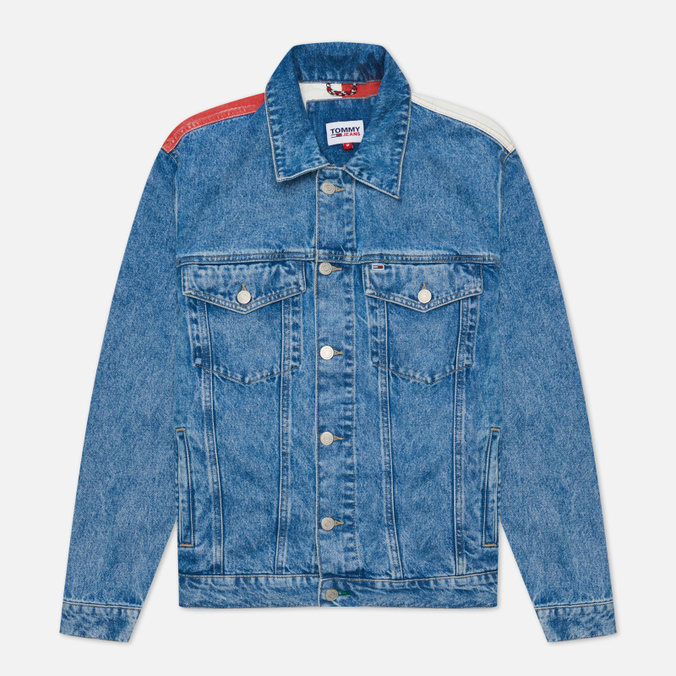 фото Джинсовая куртка мужская tommy jeans dm0dm108431 синяя l