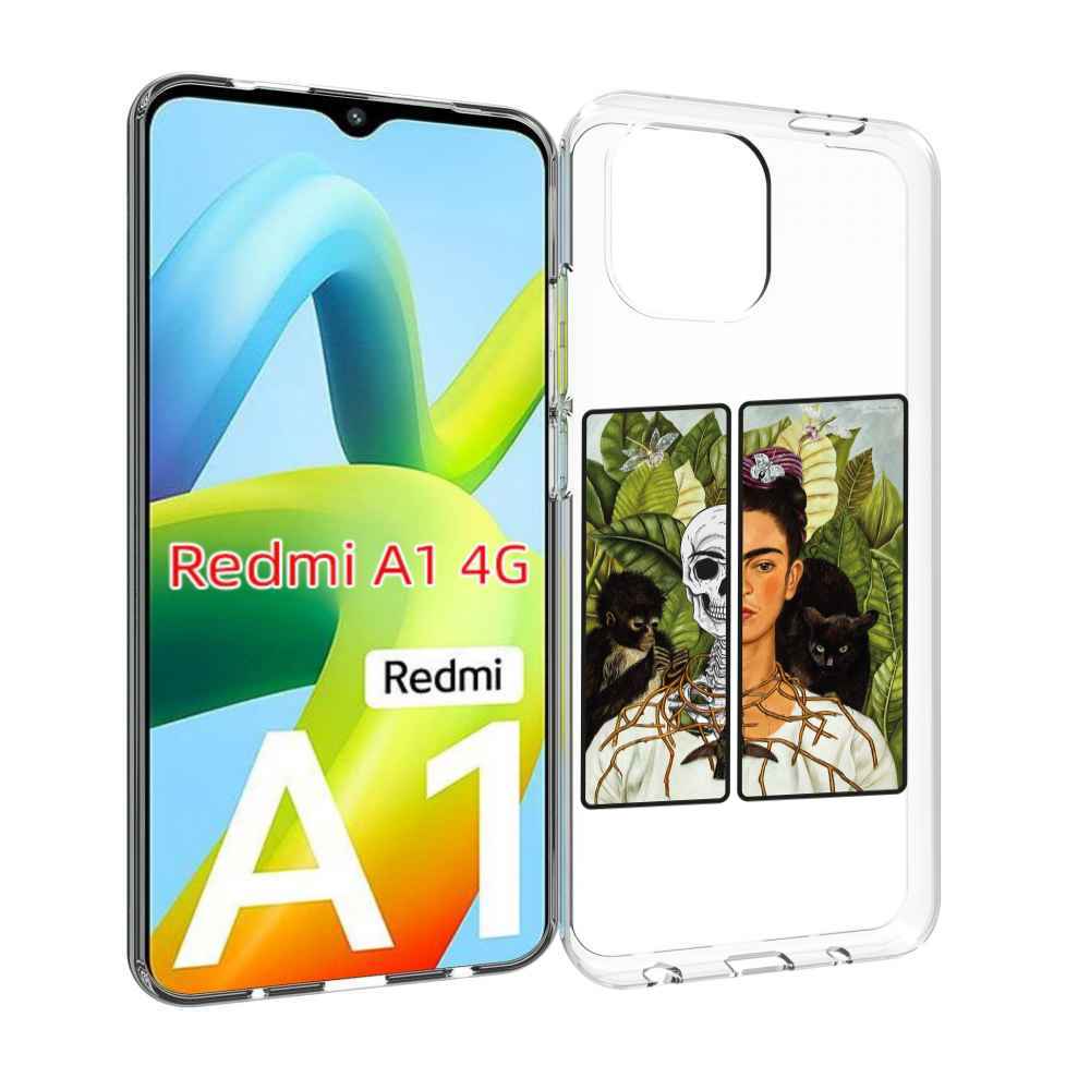 

Чехол Mypads Сдвоенная Картинка Девушка Скелет Для Xiaomi Redmi A1, Прозрачный, Tocco