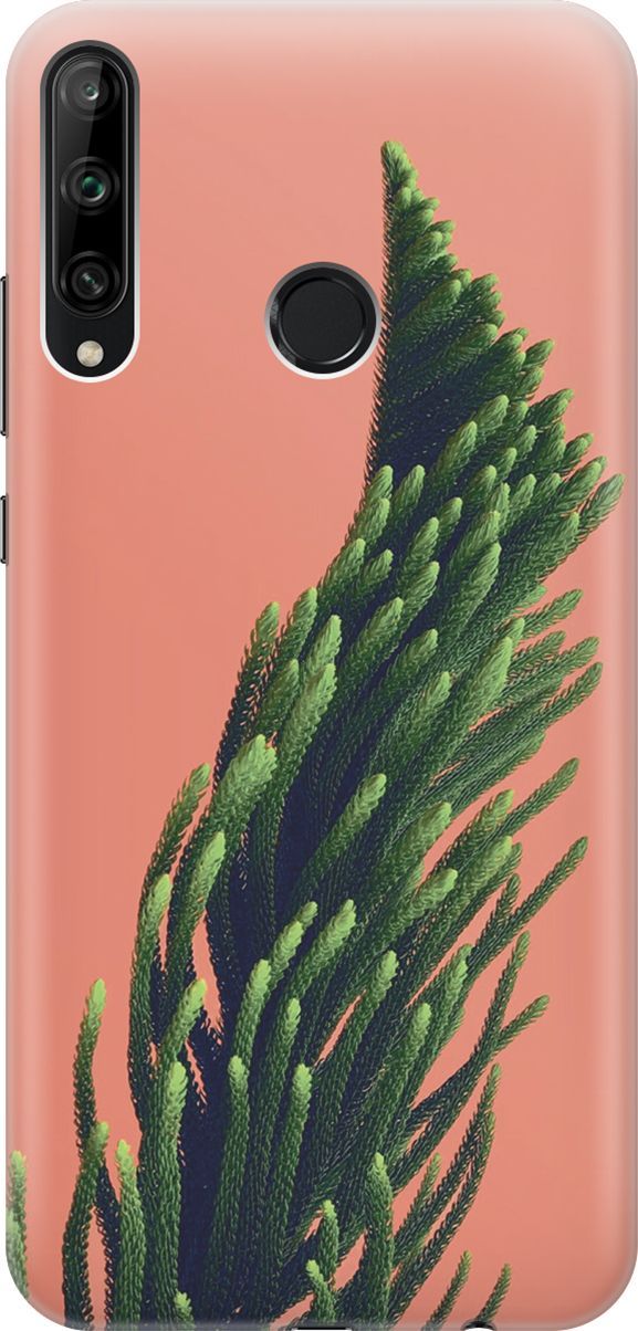 

Чехол на Honor 9C/Huawei P40 Lite E "Хвоя на розовом", Зеленый;розовый, 6415