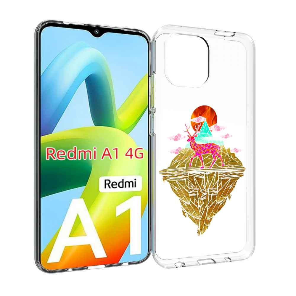 

Чехол Mypads Розовый Олень Абстракция Для Xiaomi Redmi A1, Прозрачный, Tocco