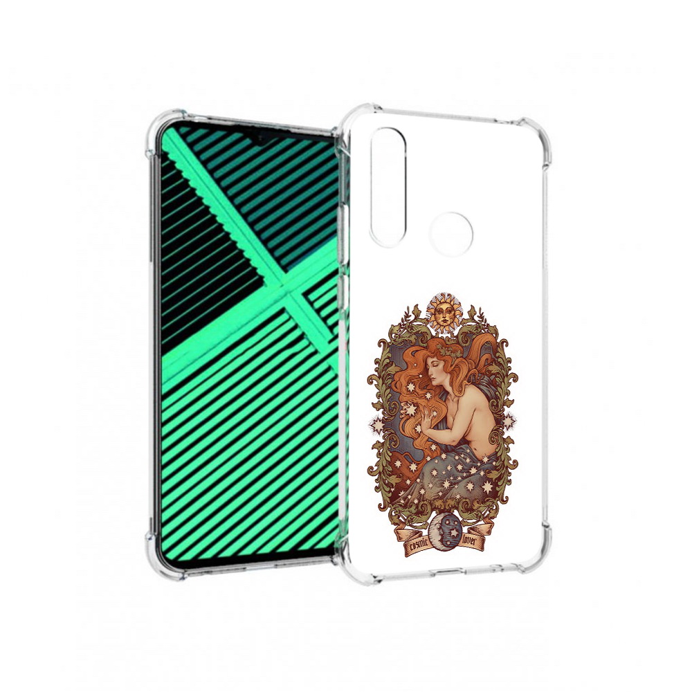 

Чехол MyPads Tocco для Motorola Moto G8 Power Lite звездная девушка абстракция, Прозрачный, Tocco