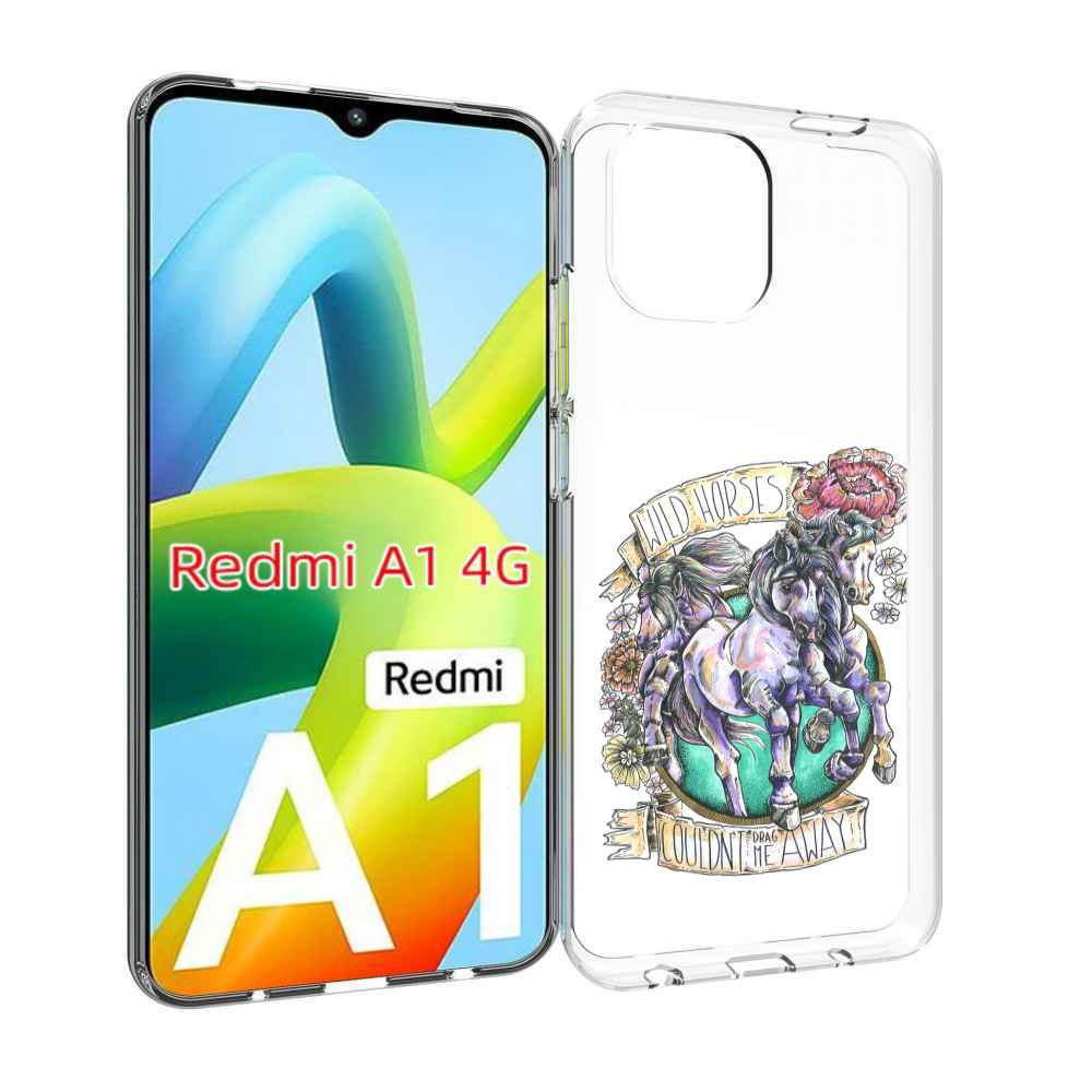 

Чехол Mypads Рисунок Коней В Цветах Для Xiaomi Redmi A1, Прозрачный, Tocco