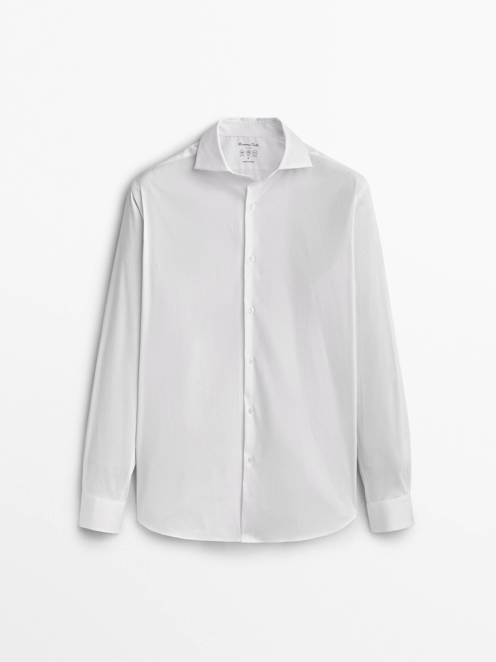 

Рубашка мужская Massimo Dutti 00126650250 белая 2XL, 00126650250