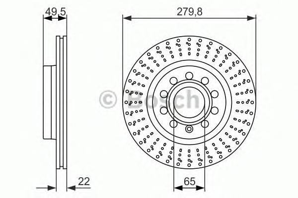 

Тормозной Диск Передний 0986479940 BOSCH 0986479940