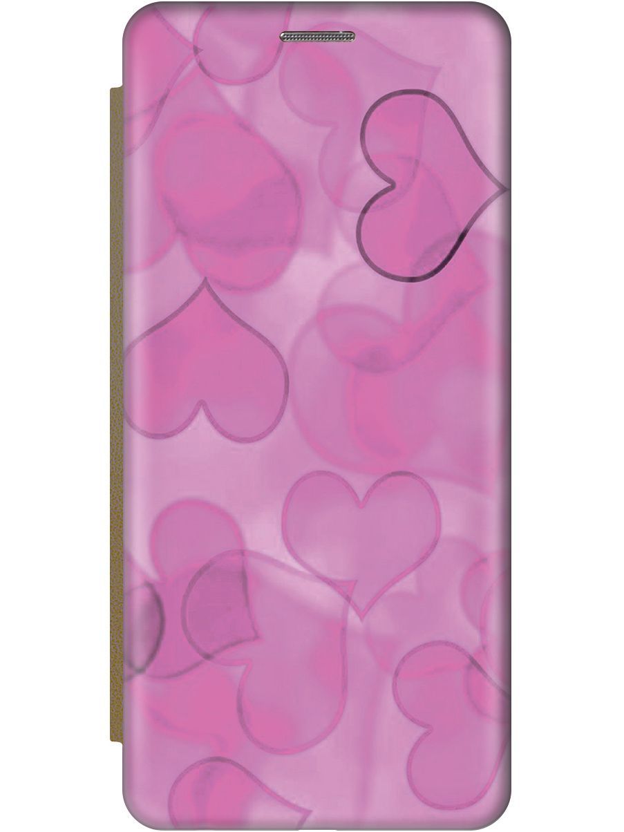 

Чехол на Huawei P20 Lite/Nova 3e "Розовые сердечки" золотистый, Розовый, 10776