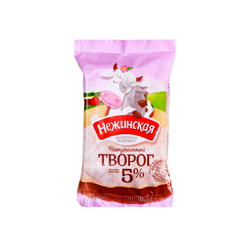 

Творог Нежинская 5% БЗМЖ 160 г