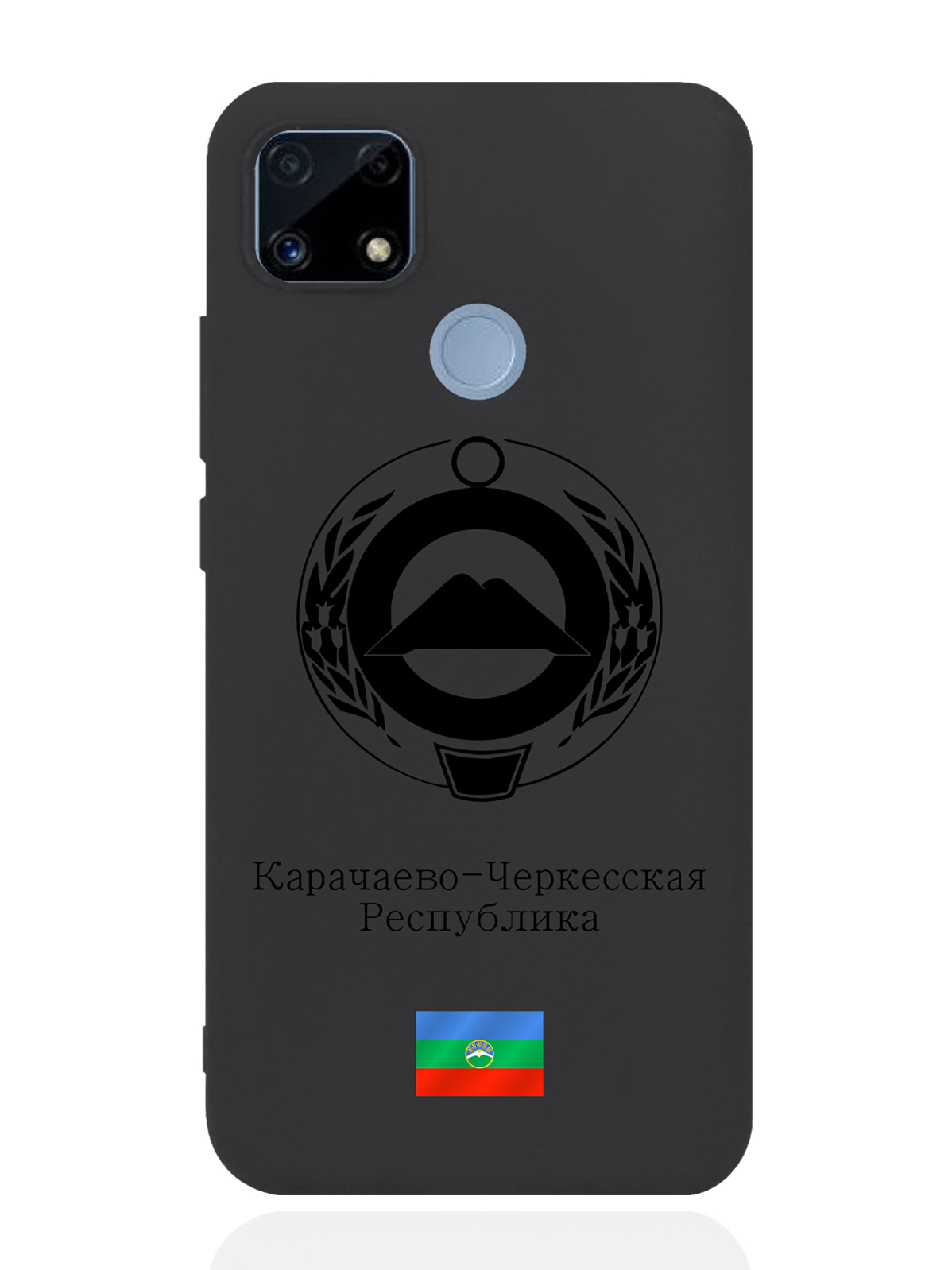 

Чехол SignumCase для realme C25s Черный Герб Карачаево-Черкесии черный