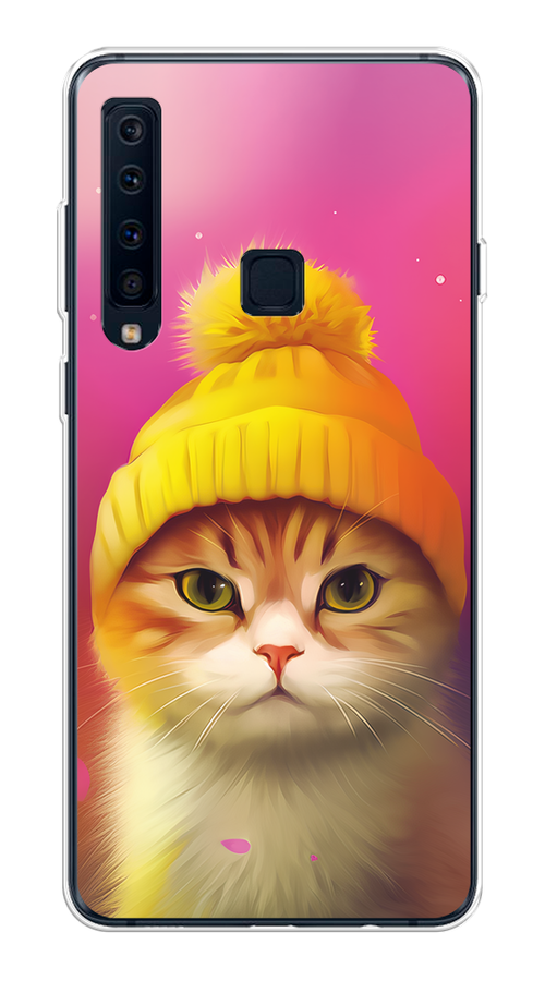 

Чехол на Samsung Galaxy A9 2018 "Котик в шапочке", Розовый;желтый;бежевый, 26650-1