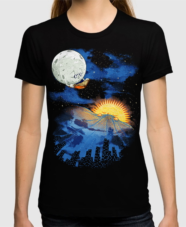 

Футболка женская DreamShirts Studio Луна и Солнце 626-dream-1 черная L, Черный, Луна и Солнце 626-dream-1