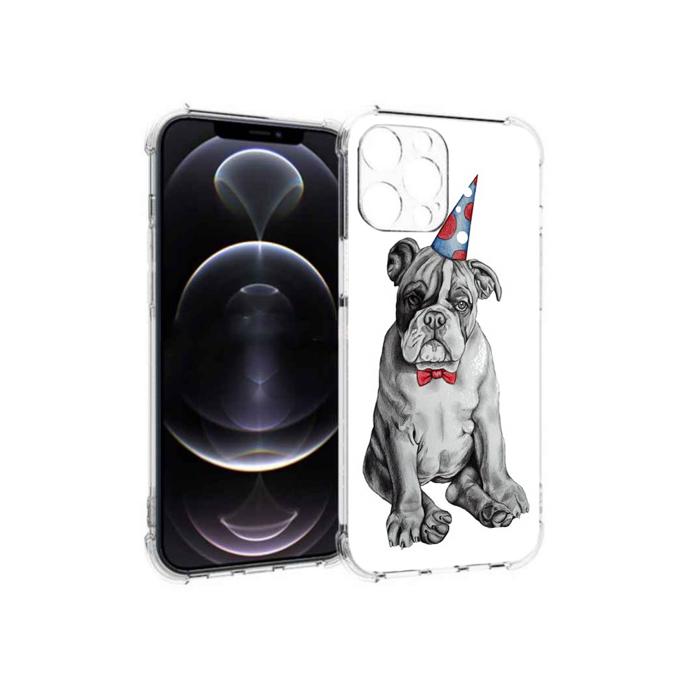 

Чехол MyPads Tocco для Apple iPhone 13 Pro Max праздничный щенок (PT163170.617.554), Прозрачный, Tocco