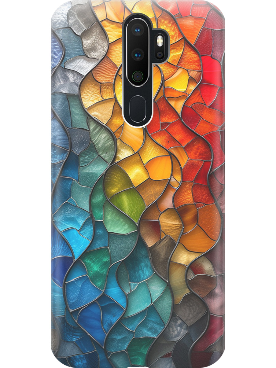 

Силиконовый чехол на Oppo A5 (2020) / A9 (2020) с принтом "Разноцветный витраж", Прозрачный;желтый;синий;черный, 726151331