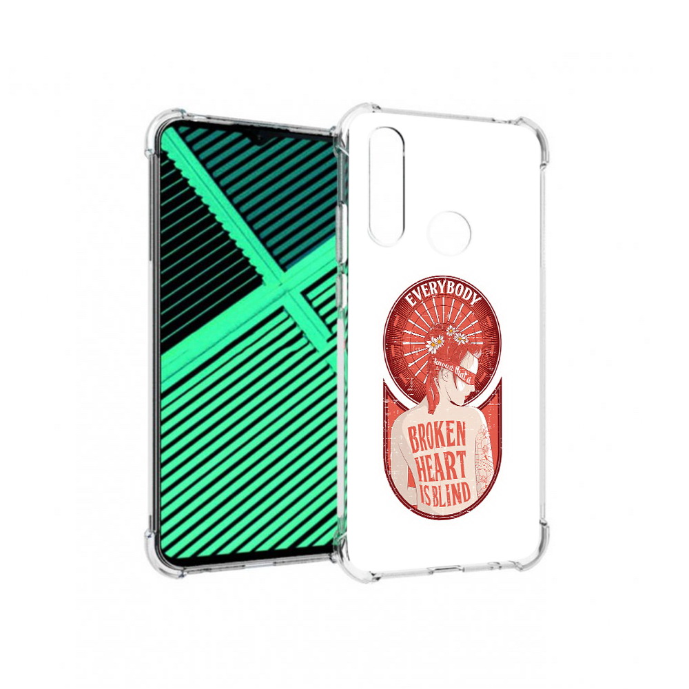 

Чехол MyPads Tocco для Motorola Moto G8 Power Lite девушка разбитое сердце, Прозрачный, Tocco