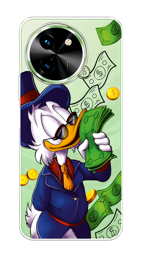 

Чехол на Vivo T3x/Y38 5G "Scrooge McDuck with Money", Синий;зеленый;белый, 2610750-1
