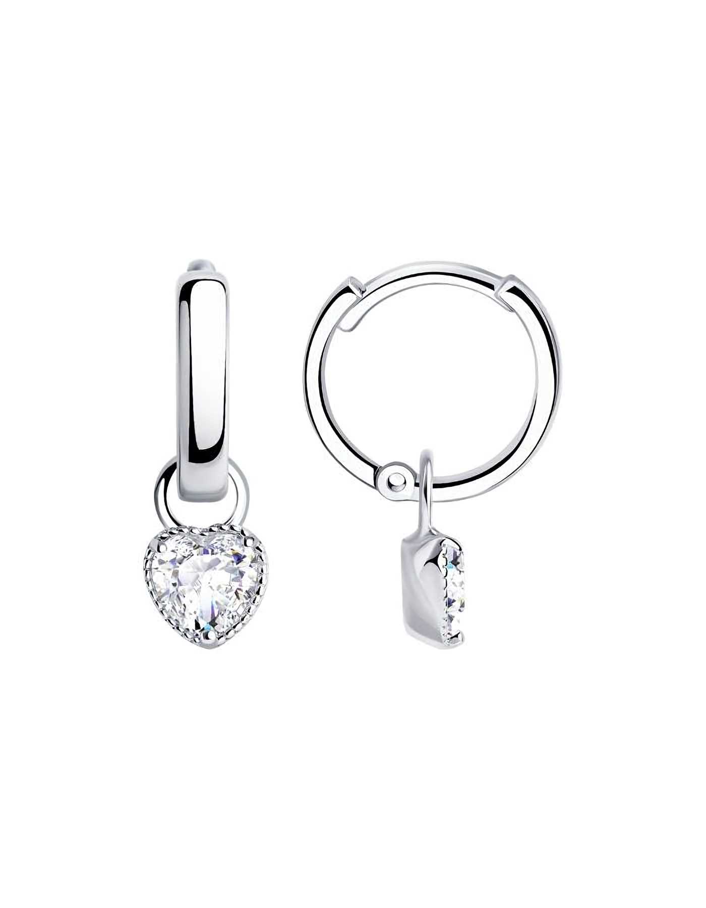 

Серьги подвески из серебра TEO MAORI 894024415, фианит, 894024415