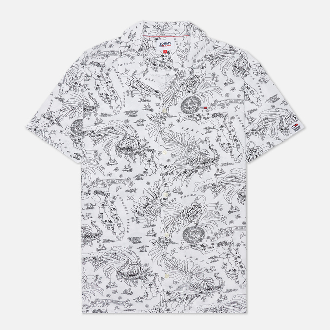 

Рубашка мужская Tommy Jeans DM0DM10164 белая M, DM0DM10164