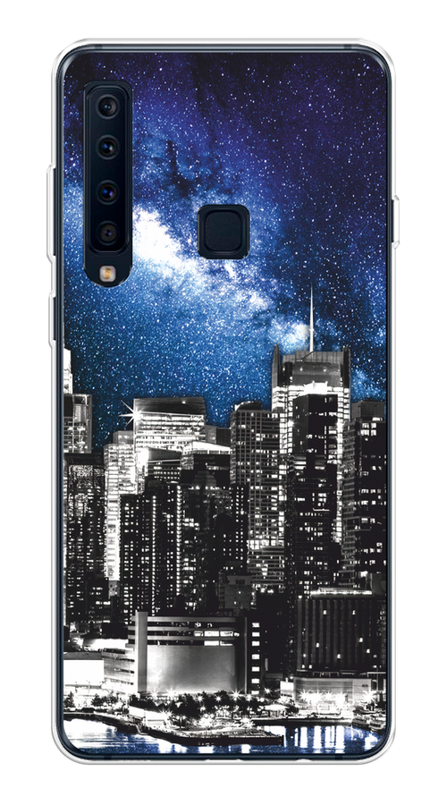 

Чехол на Samsung Galaxy A9 2018 "Космический Нью-Йорк", Синий;серый, 26650-1
