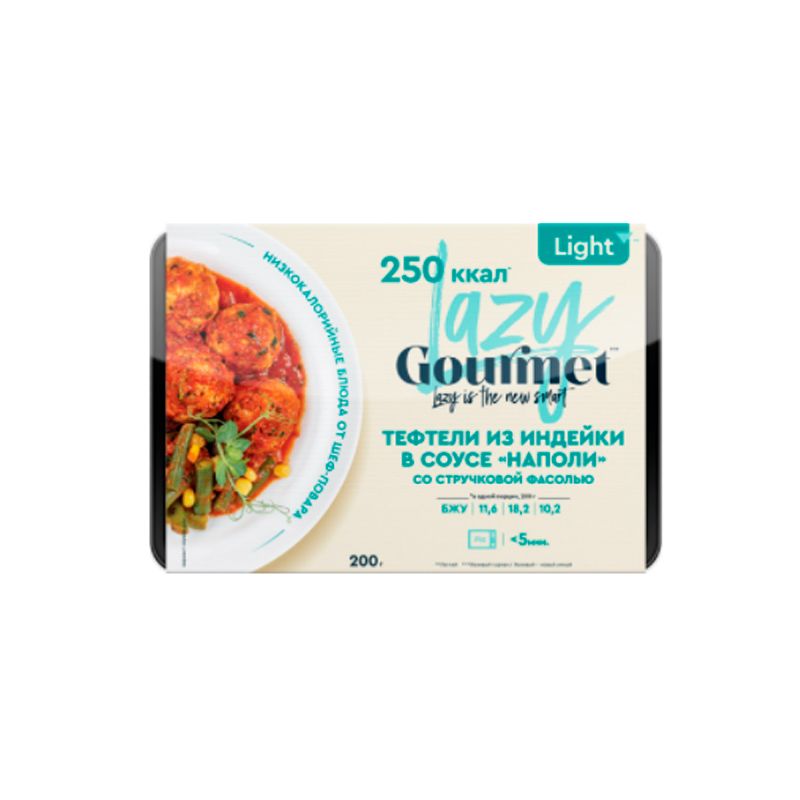 

Тефтели Lazy Gourmet в соусе Наполи замороженные 200 г