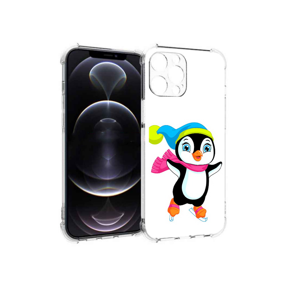 

Чехол MyPads Tocco для Apple iPhone 13 Pro Max пингвин на коньках (PT163170.617.540), Прозрачный, Tocco