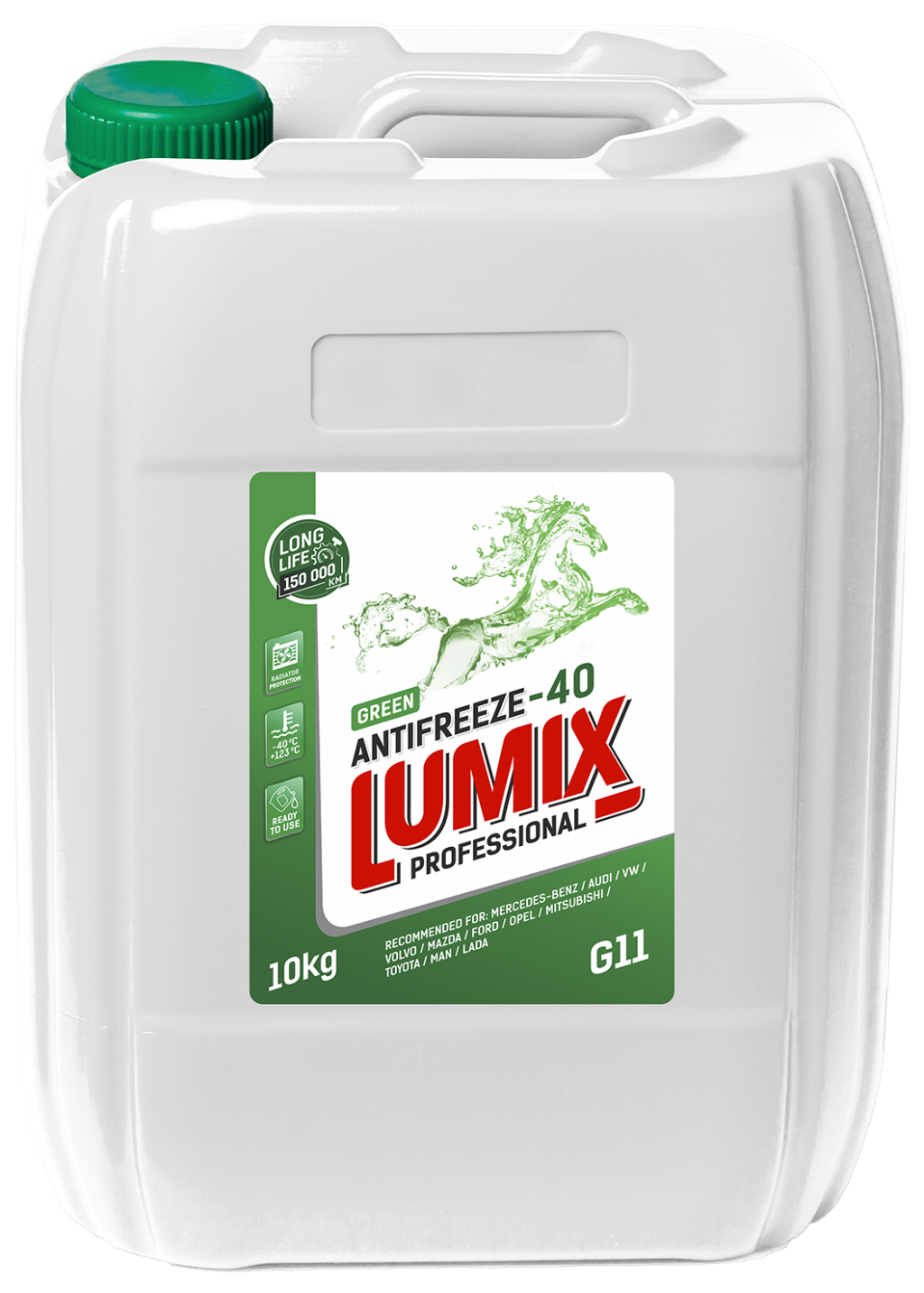 фото Антифриз lumix antifreeze green g11 (-40) зеленый 10 кг