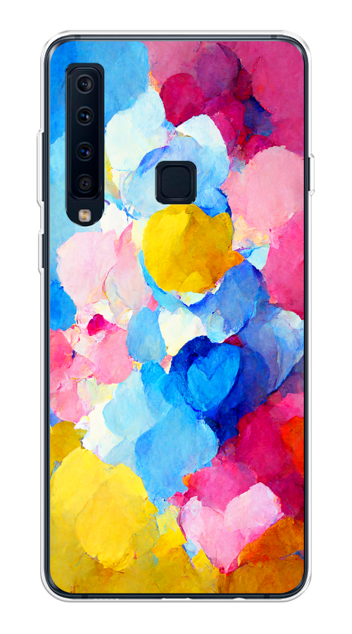 

Чехол на Samsung Galaxy A9 2018 "Яркие пятна", Синий;голубой;желтый;розовый, 26650-1