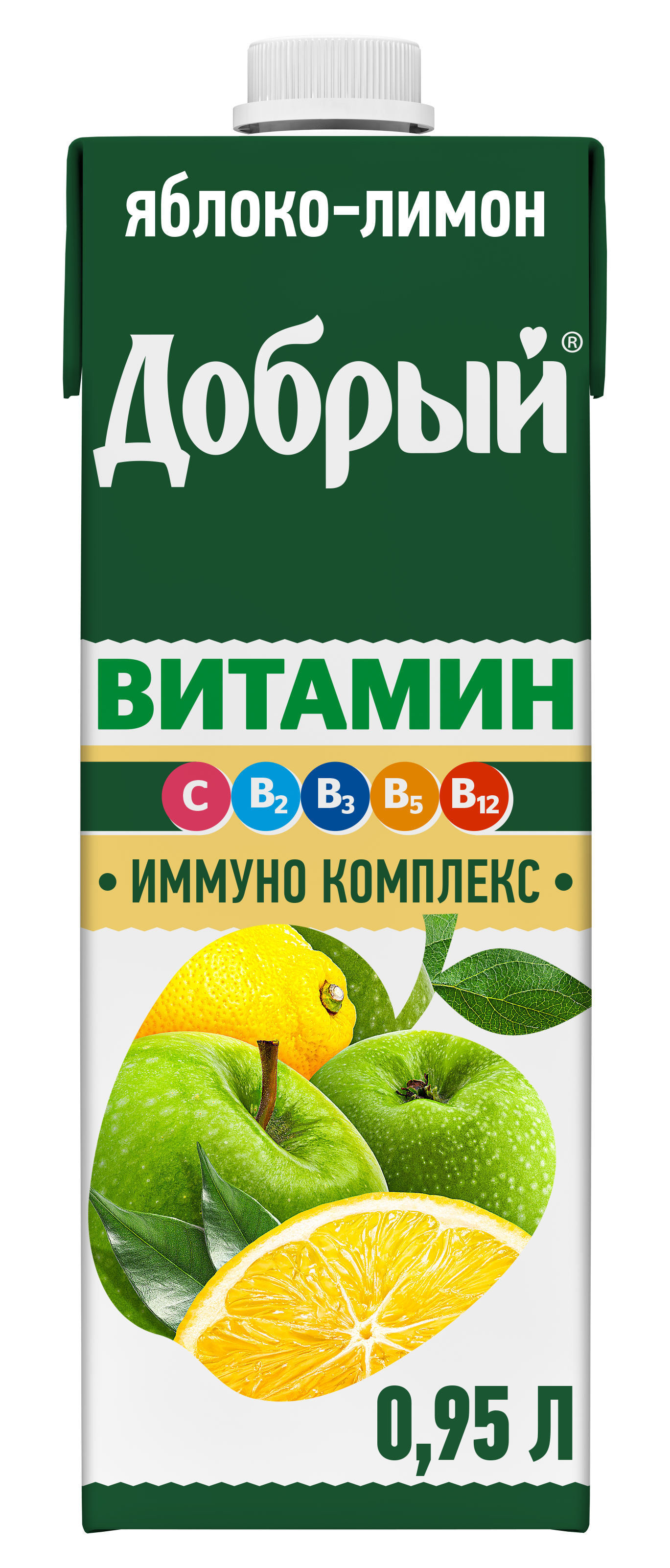 Напиток сокосодержащий Добрый Витамин яблоко-лимон 950 мл