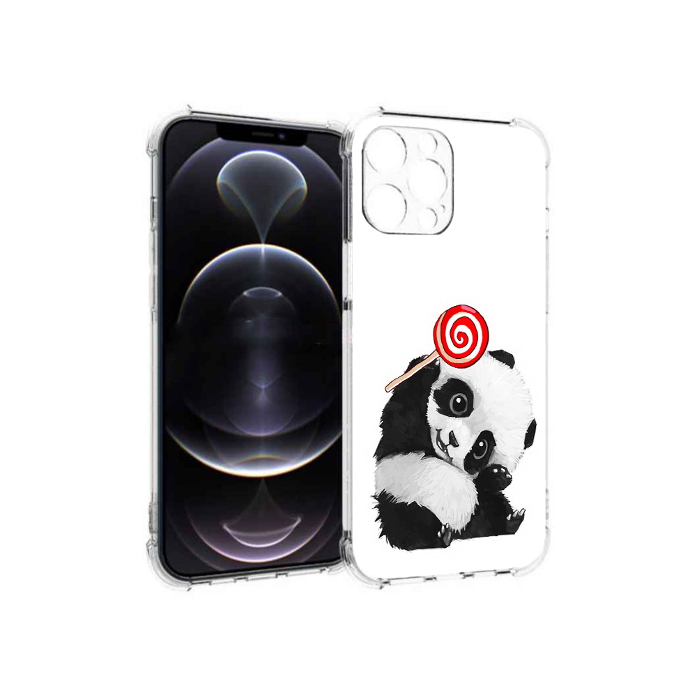 

Чехол MyPads Tocco для Apple iPhone 13 Pro Max панда с леденцом (PT163170.617.534), Прозрачный, Tocco