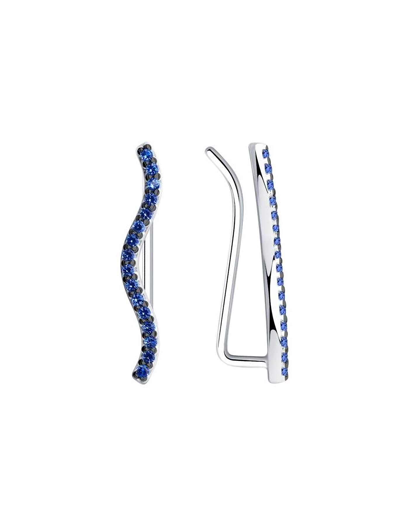 

Серьги клаймберы из серебра TEO MAORI 894023861, фианит, 894023861
