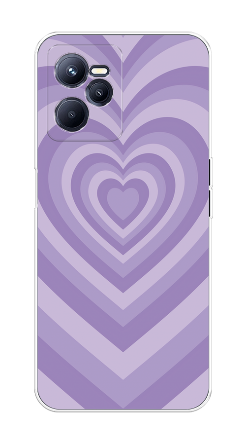 

Чехол на Realme C35 "Violet heart latte", Фиолетовый, 259250-1