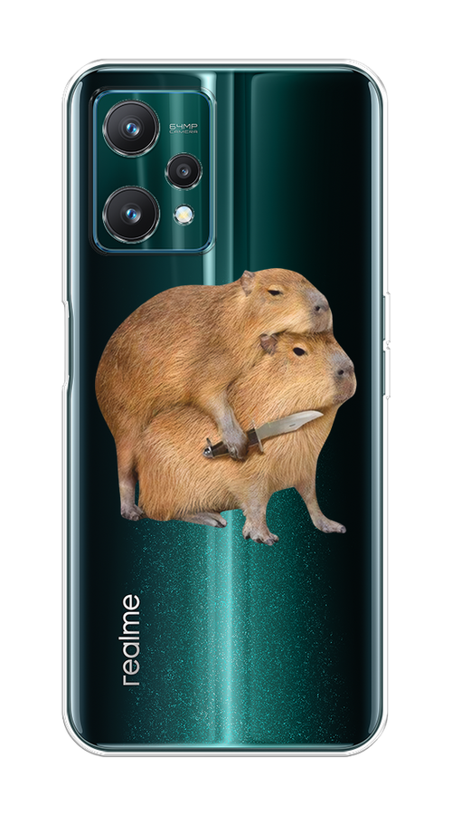 

Чехол на Realme 9 Pro "Капибара с ножом", Бежевый, 258850-1