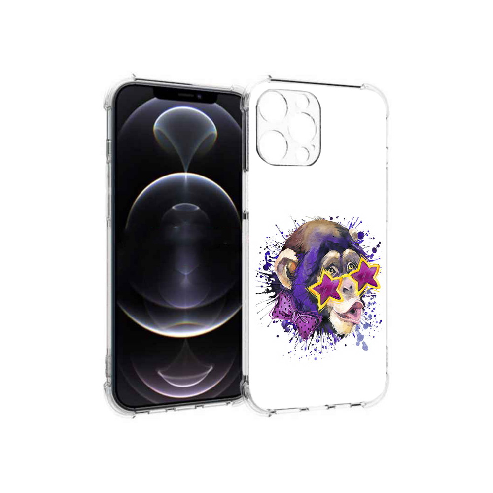 

Чехол MyPads Tocco для Apple iPhone 13 Pro Max обезьяна в очках (PT163170.617.524), Прозрачный, Tocco