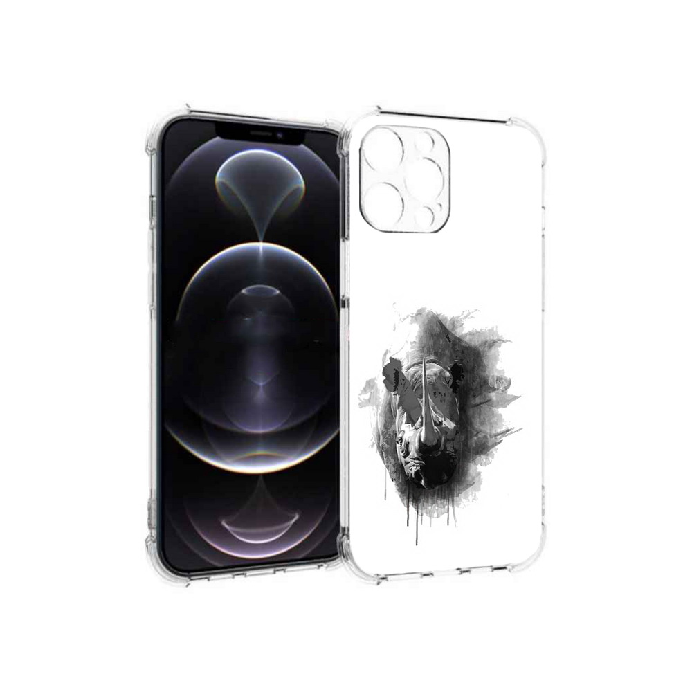 

Чехол MyPads Tocco для Apple iPhone 13 Pro Max носорог (PT163170.617.523), Прозрачный, Tocco