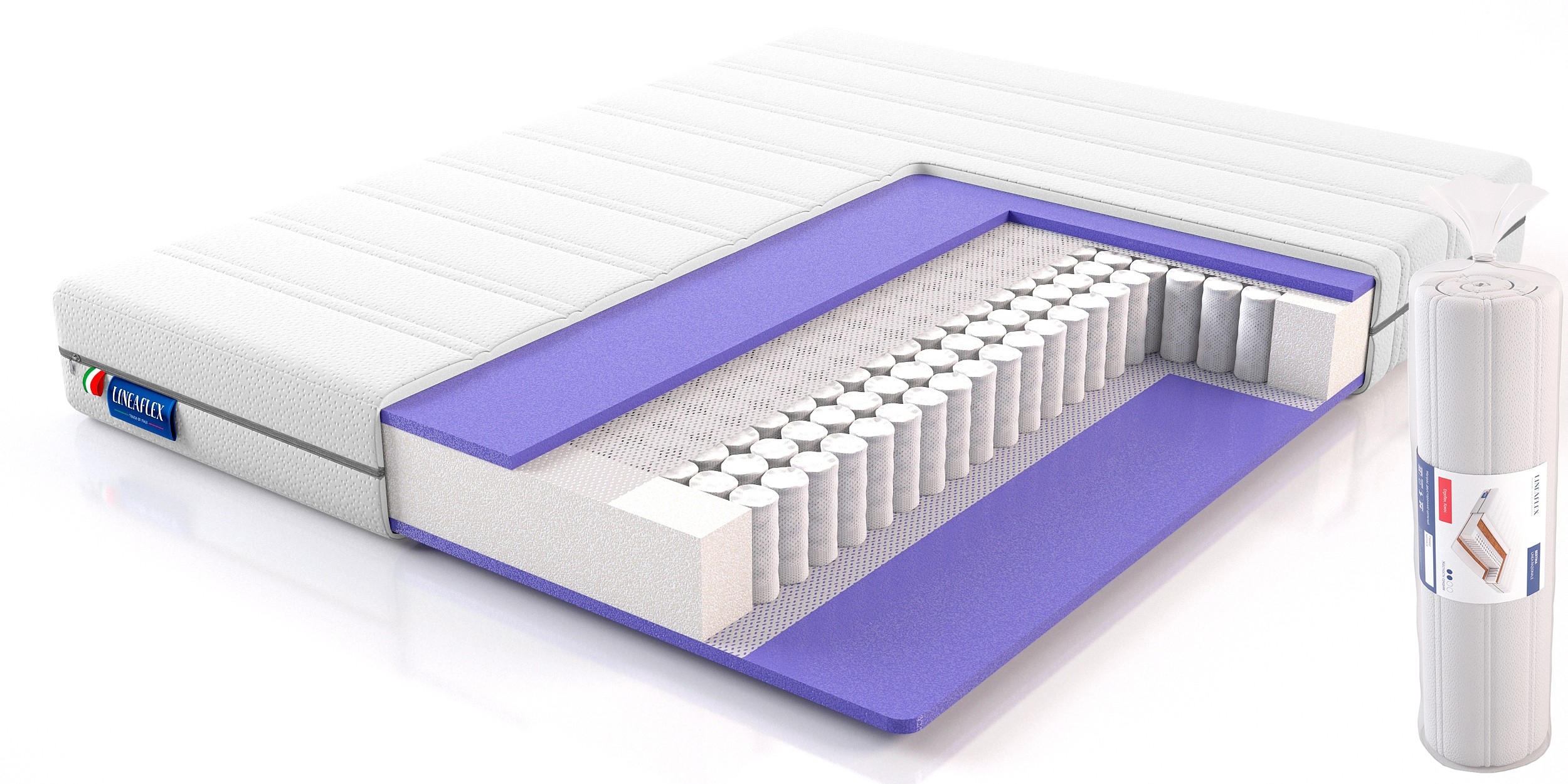 

Матрас Lineaflex Bettino 120x190, Белый, Bettino
