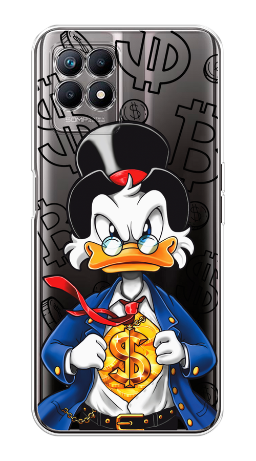 

Чехол на Realme 8i "Scrooge Goldman", Черный;белый;синий, 257350-1