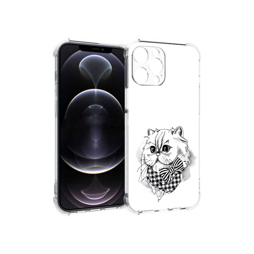 

Чехол MyPads Tocco для Apple iPhone 13 Pro Max нарисованная красивая кошечка, Прозрачный, Tocco