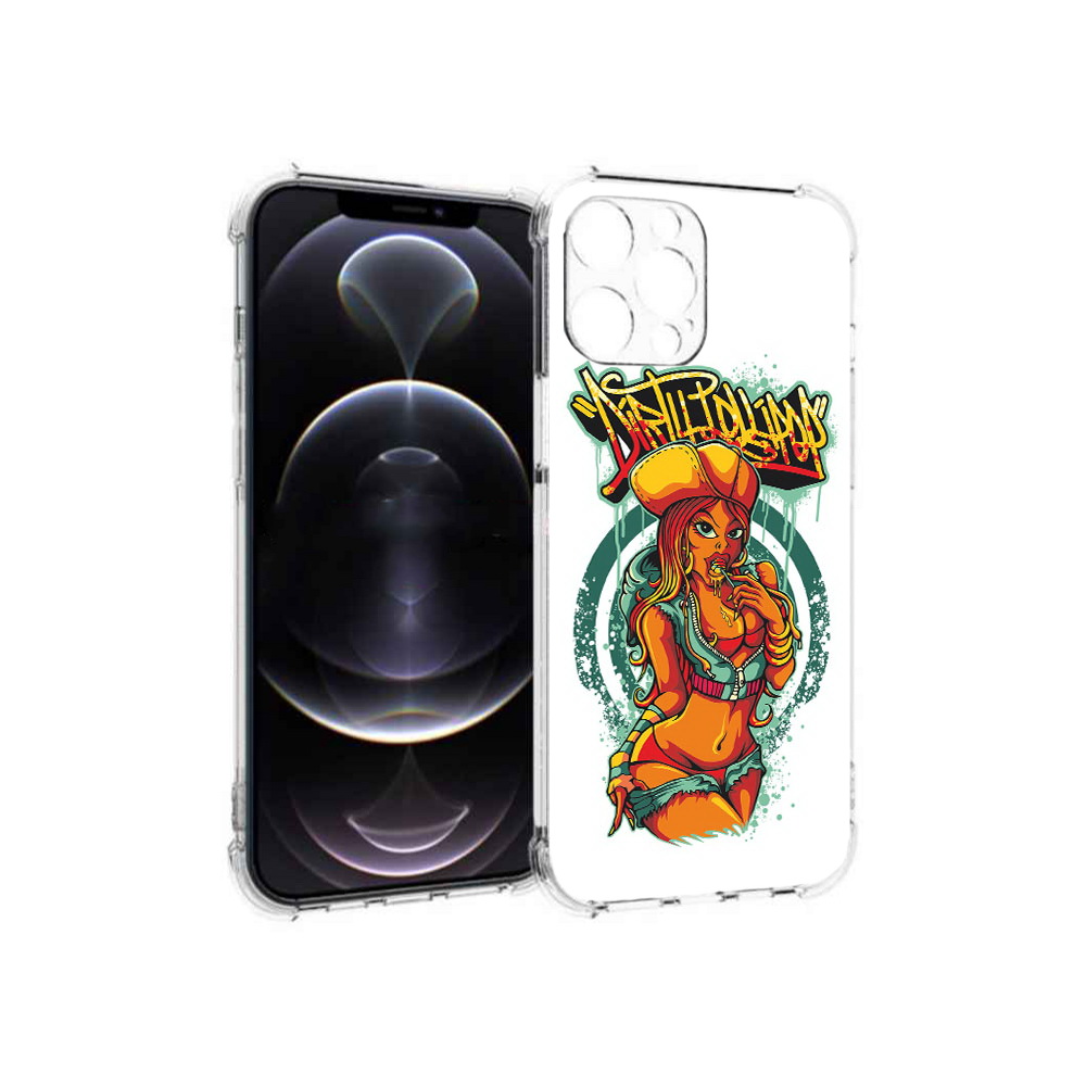 

Чехол MyPads Tocco для Apple iPhone 13 Pro Max нарисованная девушка комикс, Прозрачный, Tocco