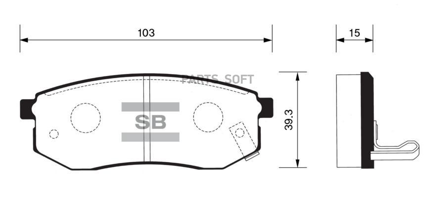 

Тормозные колодки Sangsin brake задние SP1054R