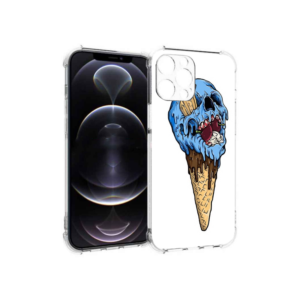 

Чехол MyPads Tocco для Apple iPhone 13 Pro Max мороженное череп (PT163170.617.484), Прозрачный, Tocco