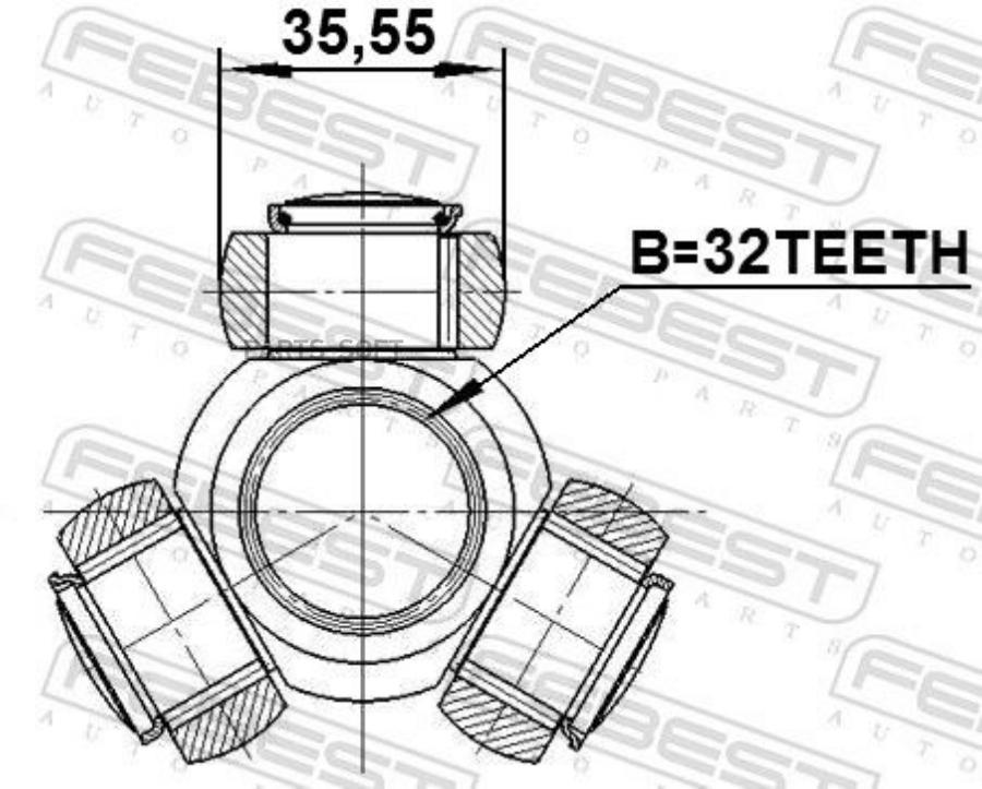 

Трипоид 32X35.55 FEBEST 0416dj24