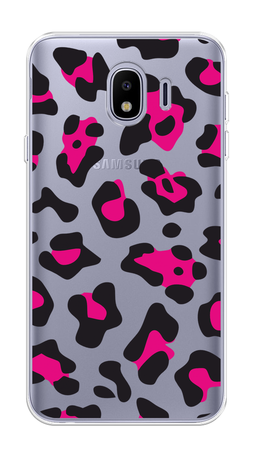 

Чехол на Samsung Galaxy J4 "Pink cow spots", Черный;розовый, 26450-1