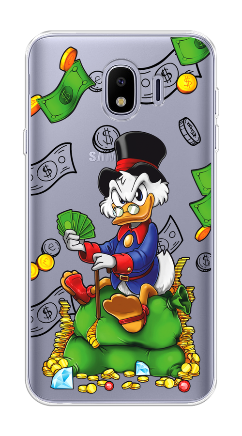 

Чехол на Samsung Galaxy J4 "Scrooge Richness", Черный;синий;зеленый, 26450-1