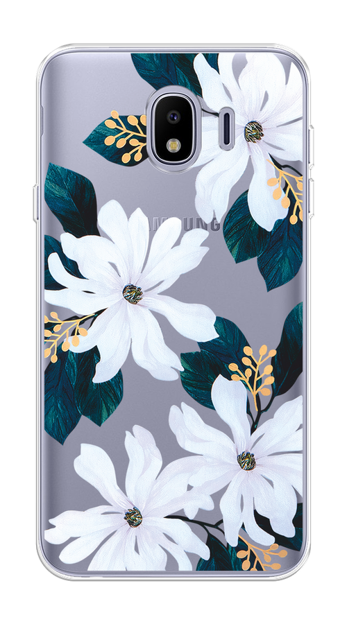 

Чехол на Samsung Galaxy J4 "Delilah Flower", Зеленый;белый, 26450-1