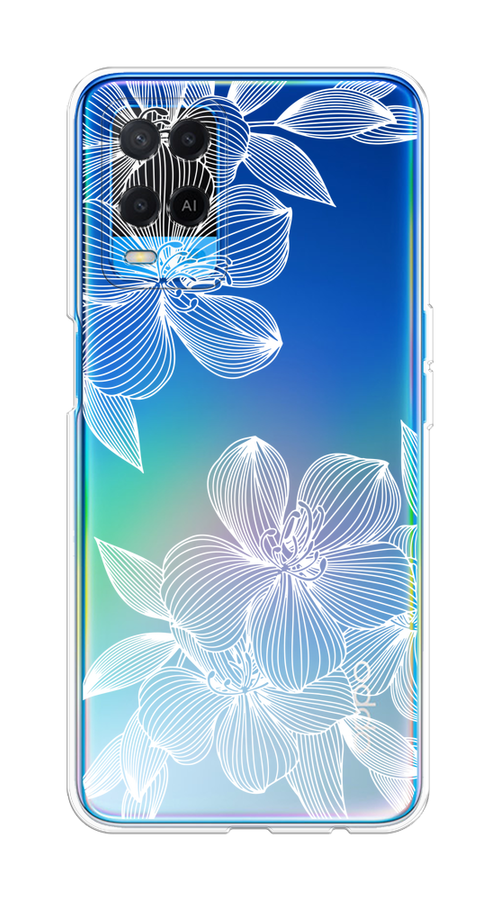 

Чехол на Oppo A54 "Крокус", Белый;прозрачный, 256150-1