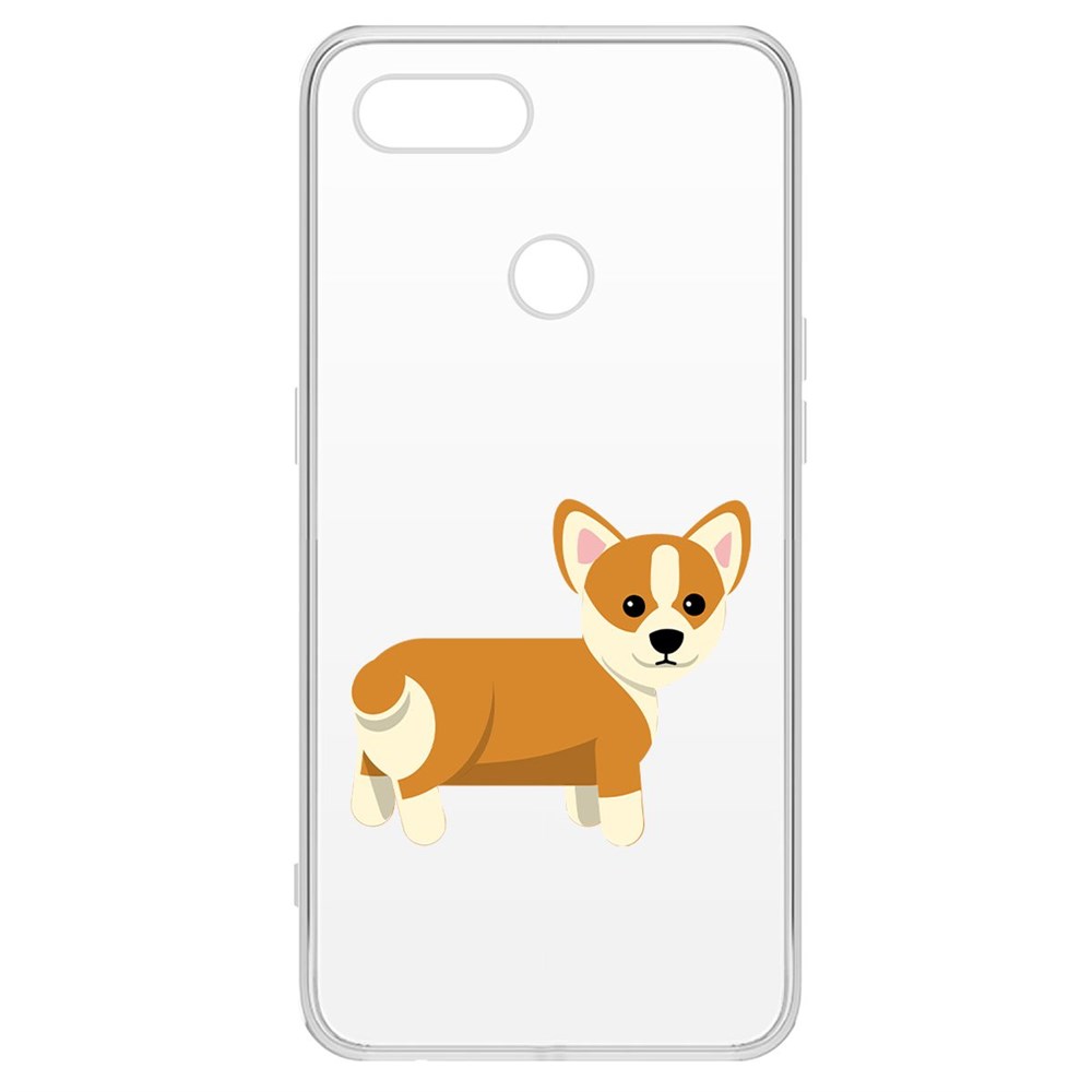 

Чехол-накладка Рисованный корги вид 1 для OPPO A12/A11k/A7/A5s, Прозрачный