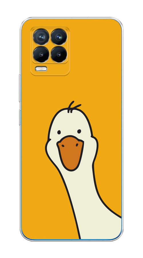 

Чехол на Oppo Realme 8/8 Pro "Утка на желтом фоне", Желтый;красный, 255450-1