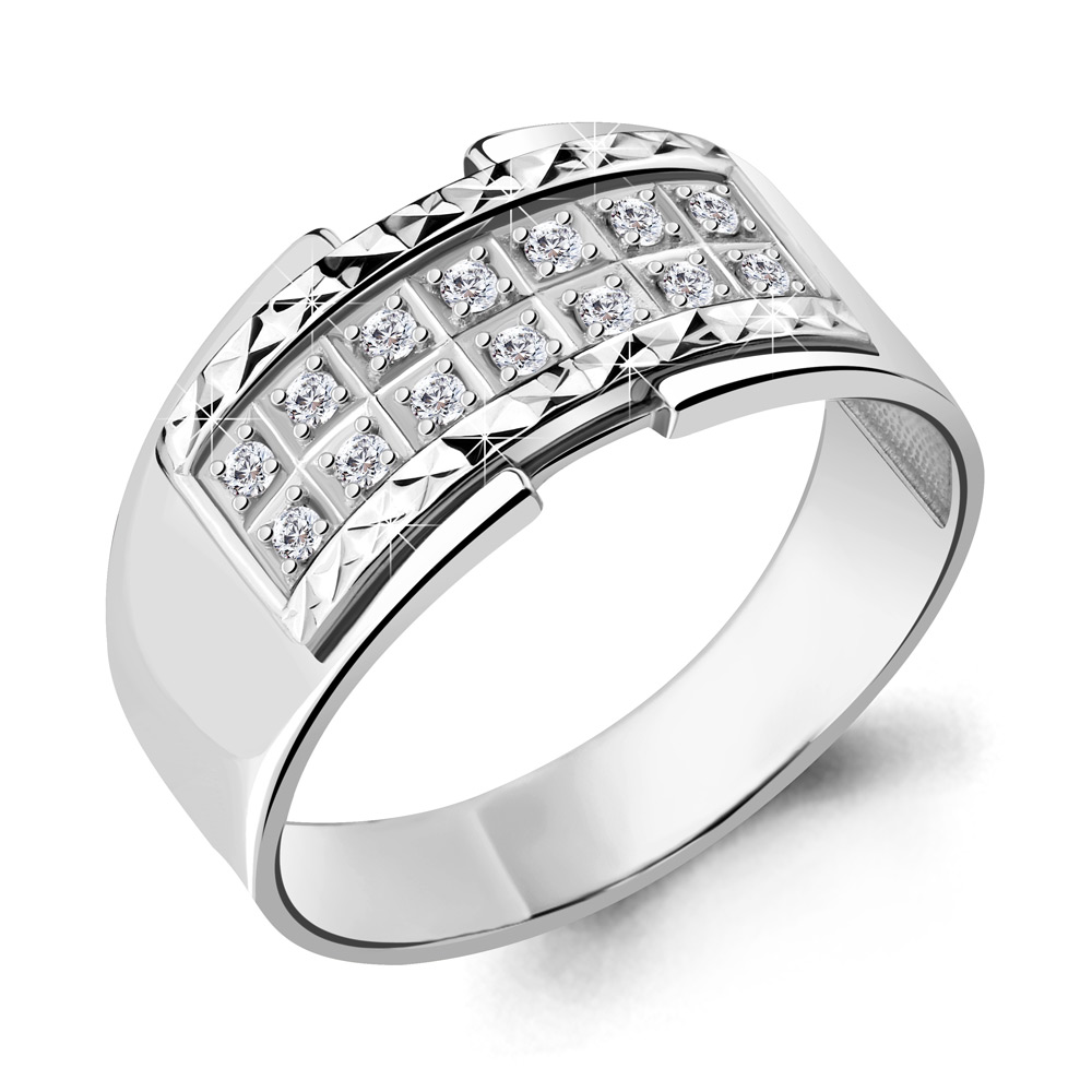 

Кольцо из серебра с фианитом Aquamarine Aquamarine 62051А_925_р р. 19, 62051А_925_р