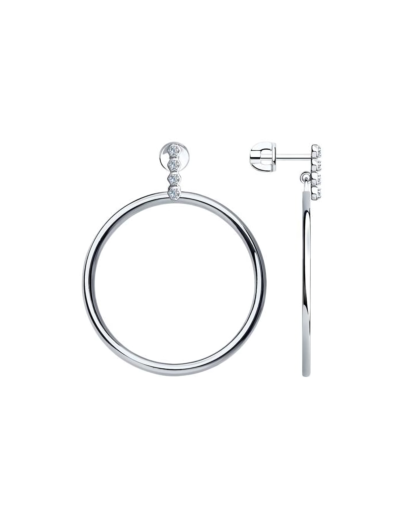 

Серьги подвески из серебра TEO MAORI 894023751, фианит, 894023751